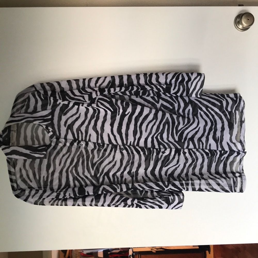 Animal Print button down Tunic